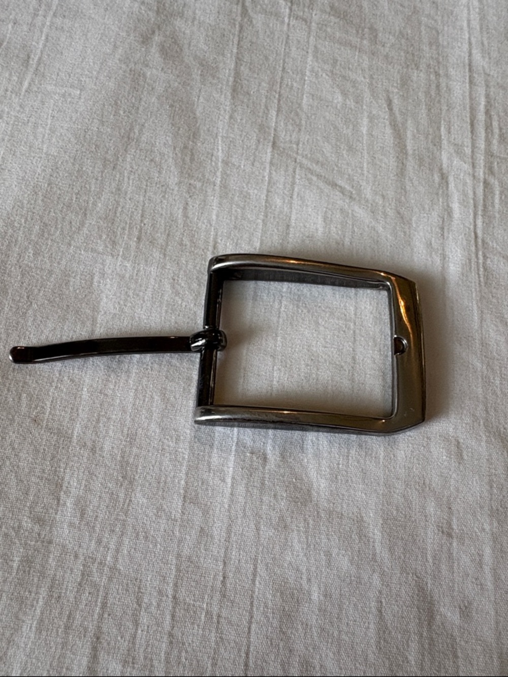 Silver Tone Metal Belt Buckle - Gunmetal - Picture 2 of 5
